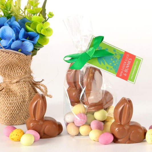 Solid Chocolate Easter Bunnies & Mini Eggs