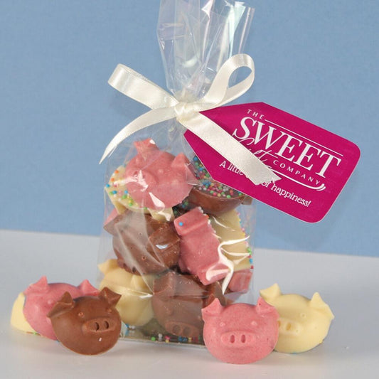 Pink & White Chocolate Pigs